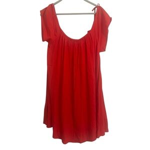 BLQ red dress draped peasant mini size 0 REVOLVE